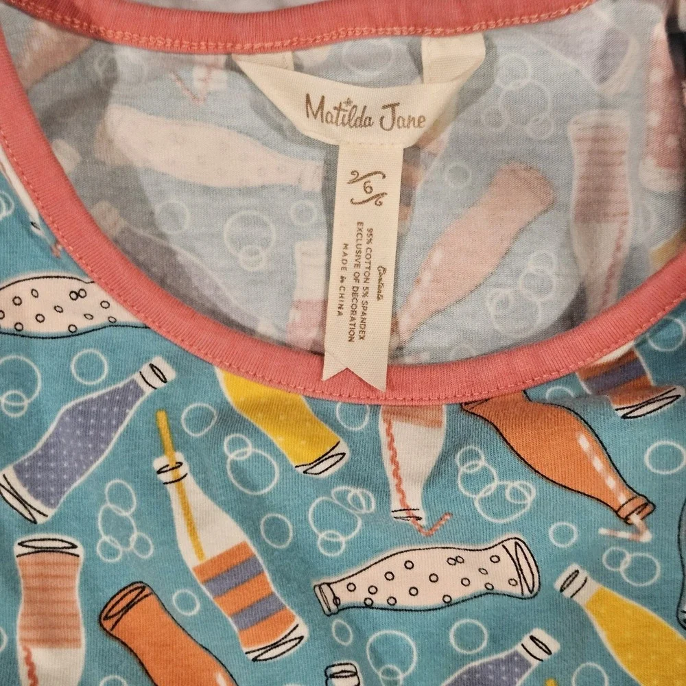 Matilda‎ Jane Dress Wonderment Soda-Lightful Pop Print Lap Spring Girls Size 6